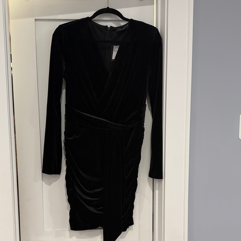 Velvet Black Long Sleeve Dress
